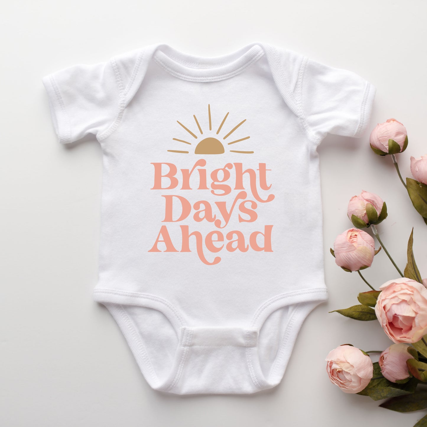 Bright Days Ahead Sun | Baby Graphic Short Sleeve Onesie