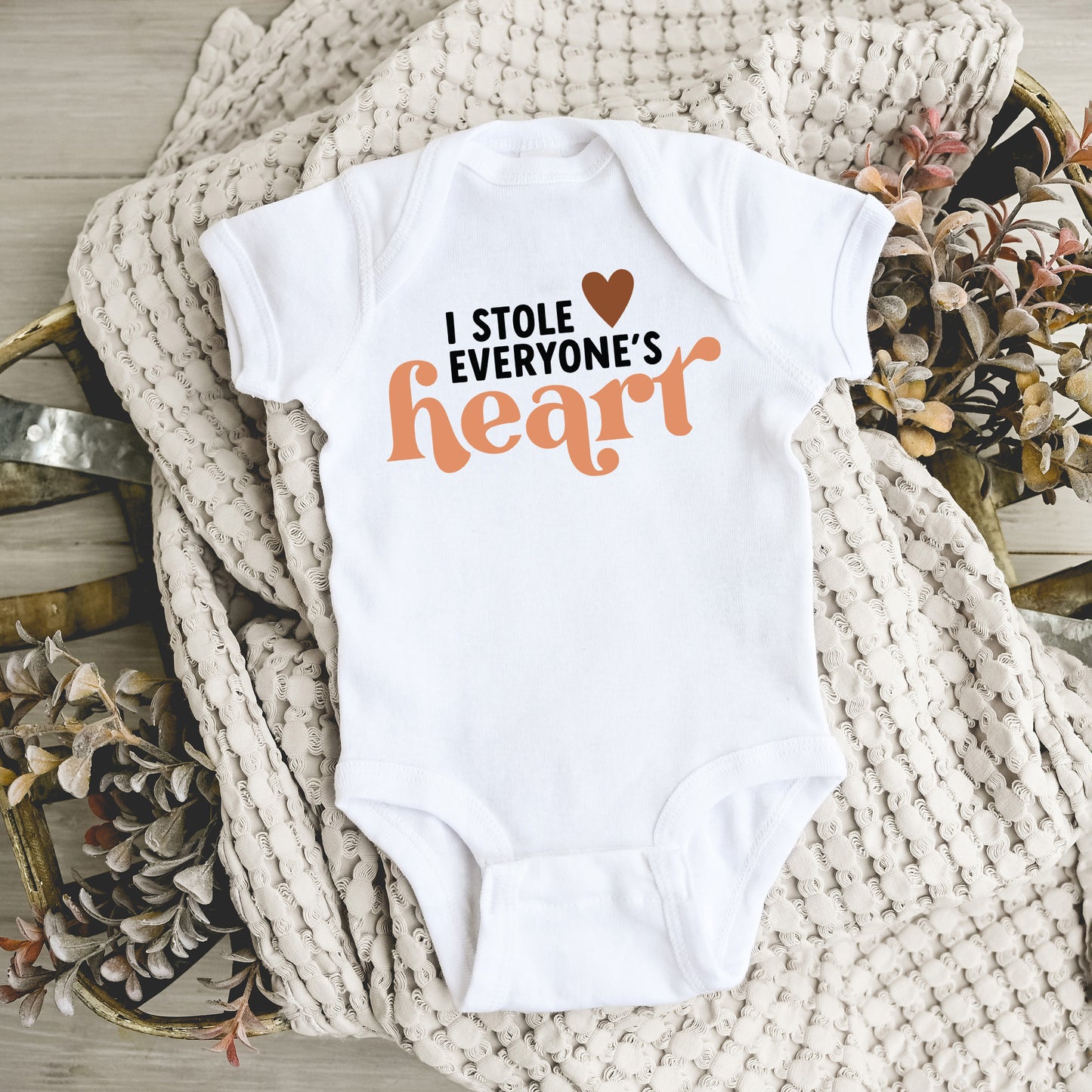 I Stole Everyones Heart | Baby Graphic Short Sleeve Onesie