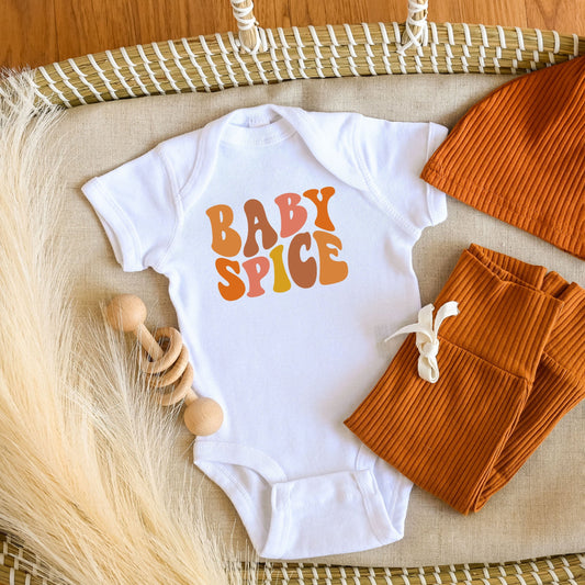 Baby Spice Wavy | Baby Graphic Short Sleeve Onesie