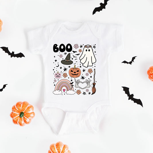 Boo Collage | Baby Graphic Short Sleeve Onesie