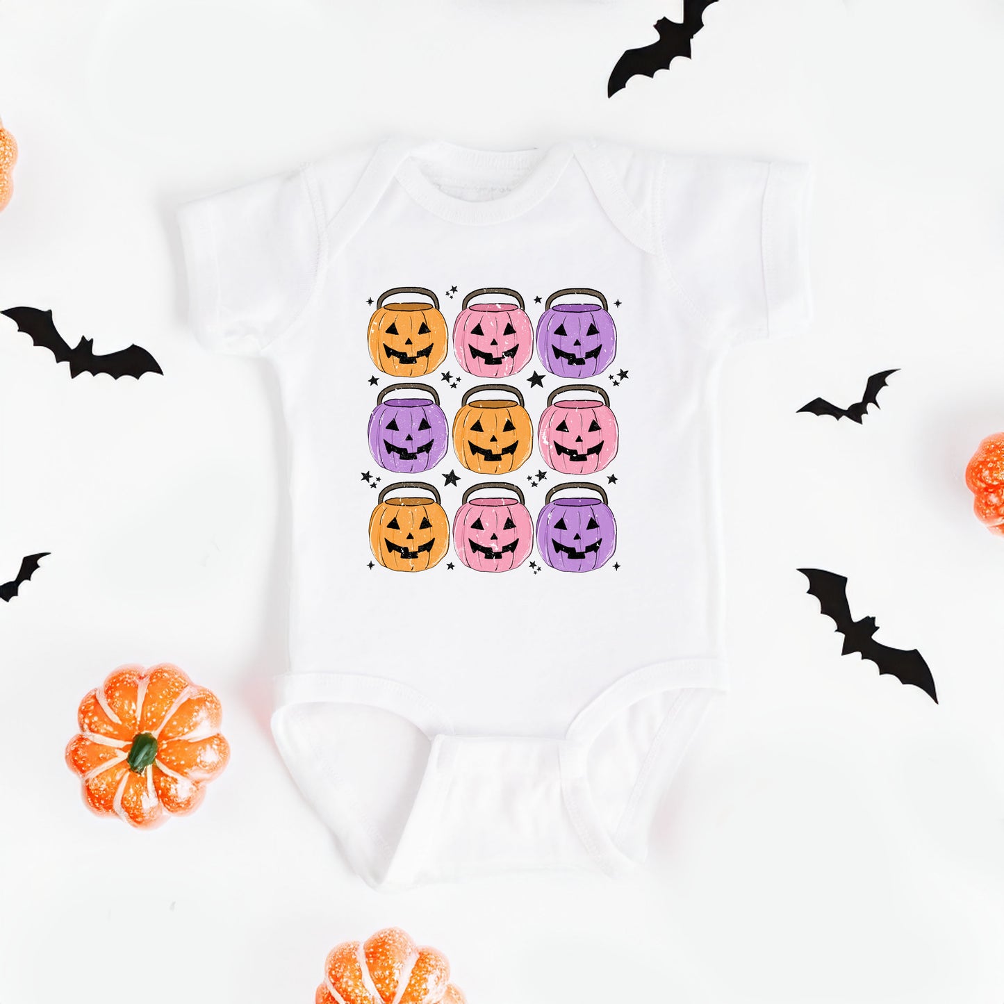 Halloween Candy Bucket Chart | Baby Graphic Short Sleeve Onesie