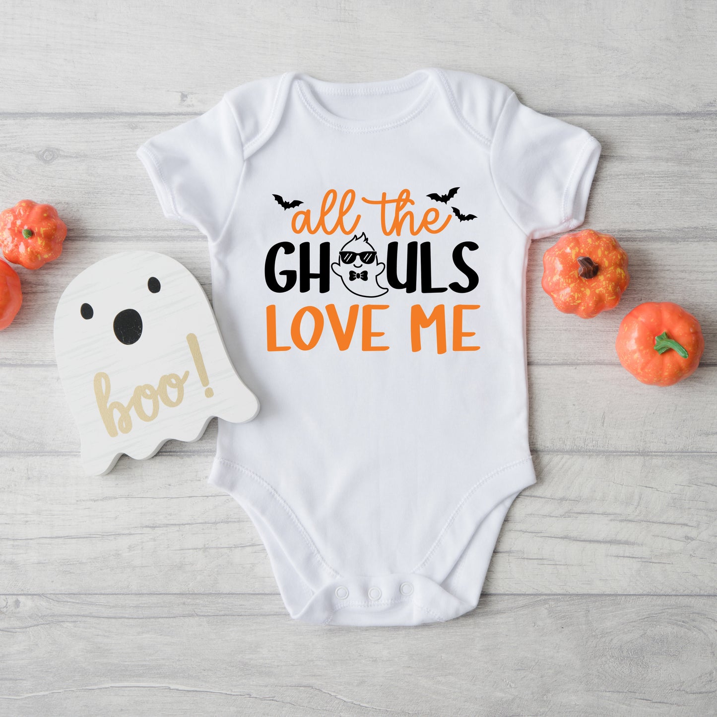 All The Ghouls Love Me Bats | Baby Graphic Short Sleeve Onesie