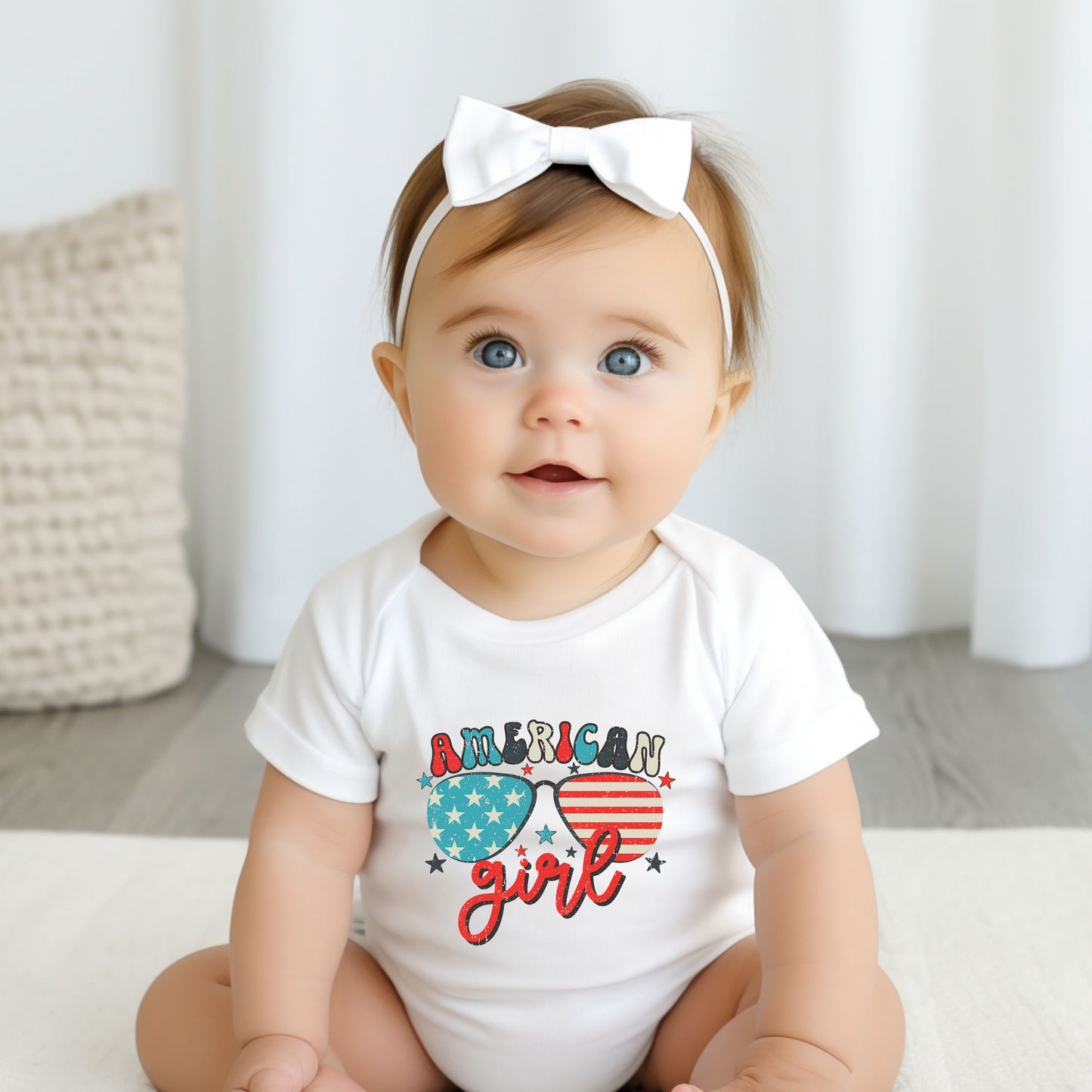 American Girl Sunglasses | Baby Graphic Short Sleeve Onesie