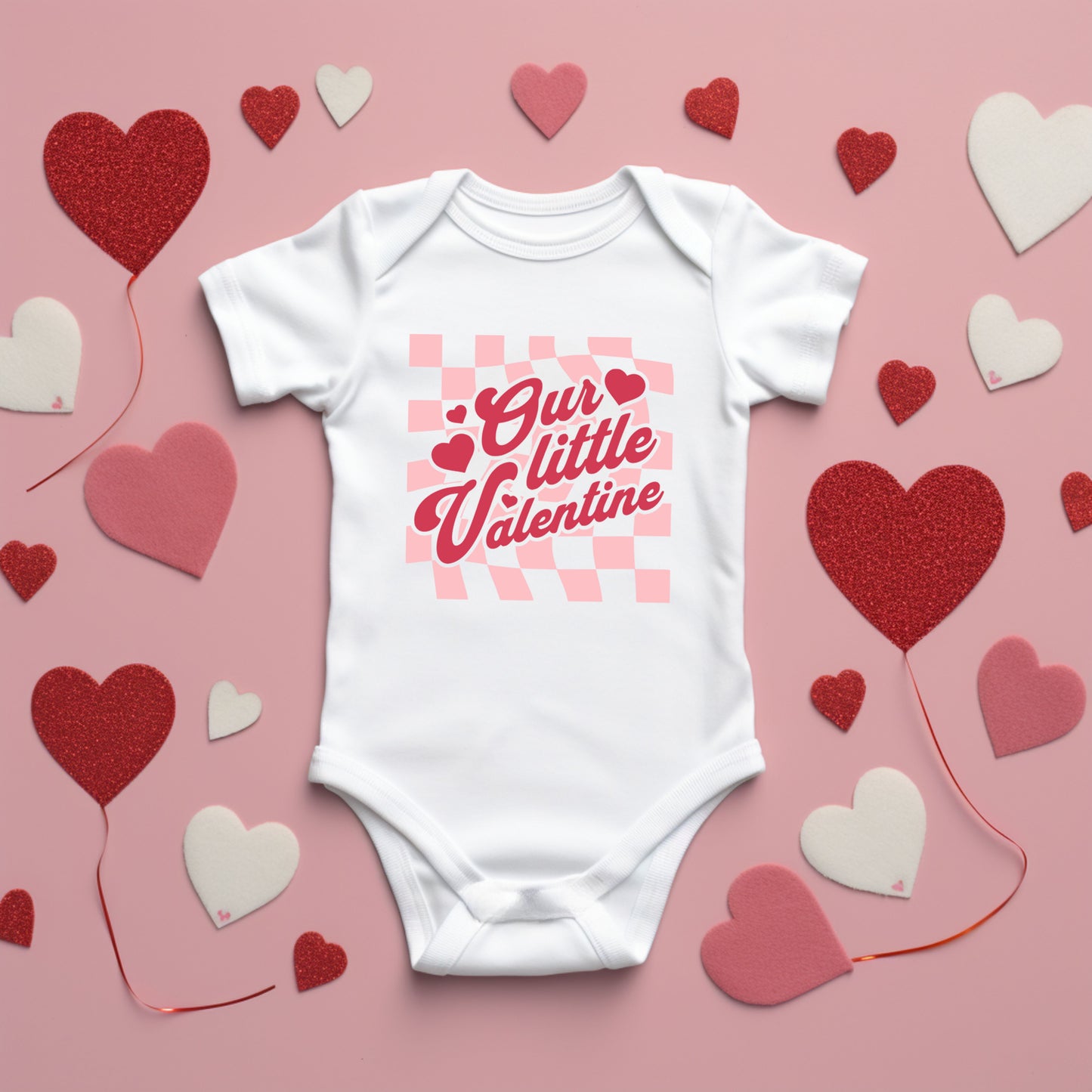 Our Little Valentine | Baby Graphic Short Sleeve Onesie