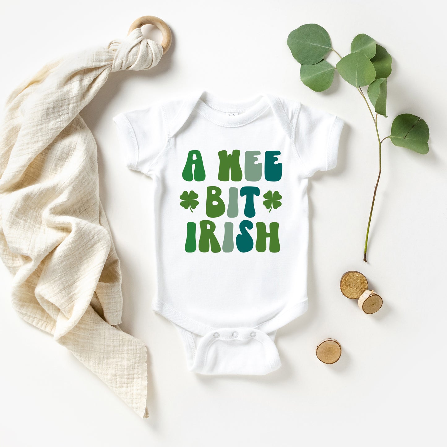 A Wee Bit Irish | Baby Graphic Short Sleeve Onesie