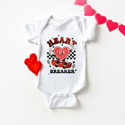 Heart Breaker Skater | Baby Graphic Short Sleeve Onesie