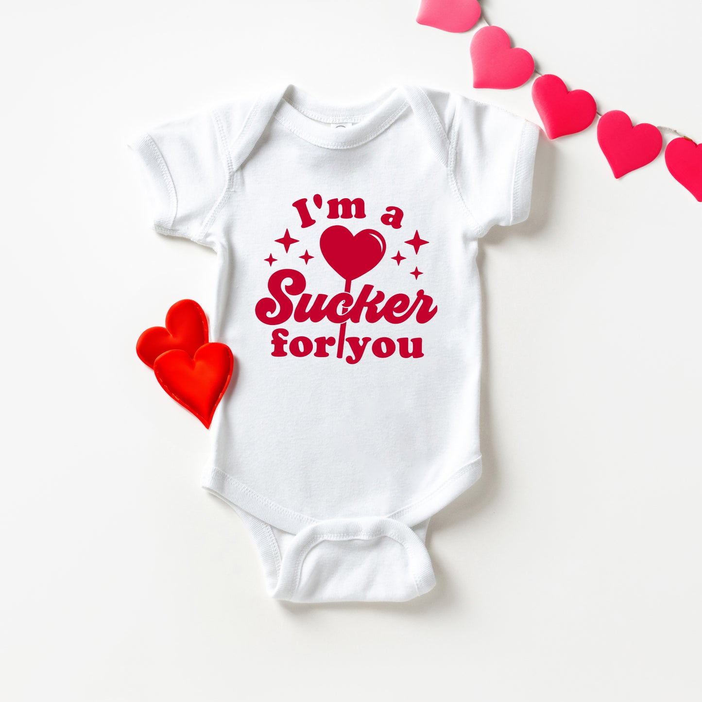 Sucker For You | Baby Graphic Short Sleeve Onesie