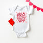 My First Valentine's Checkered | Baby Graphic Short Sleeve Onesie