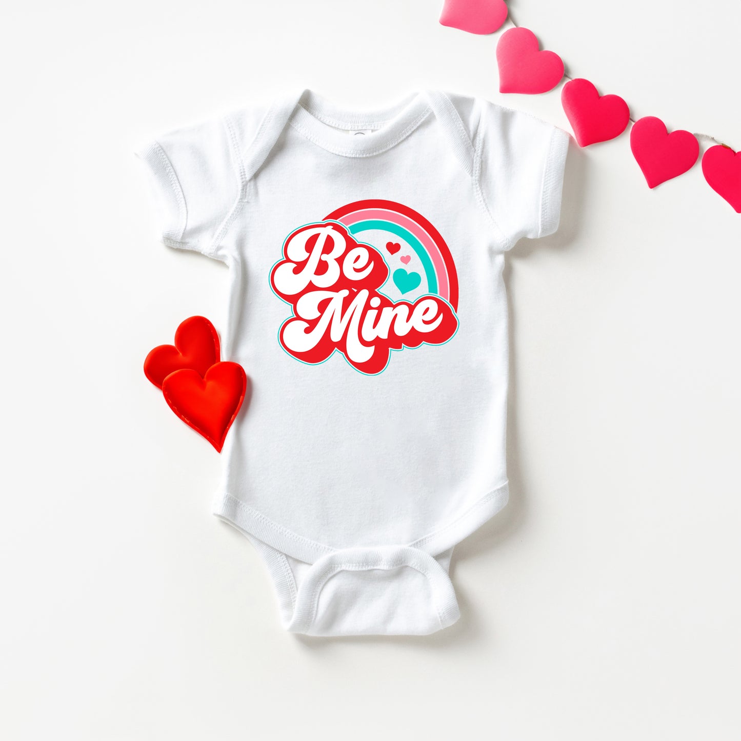 Be Mine Rainbow | Baby Graphic Short Sleeve Onesie