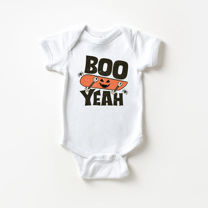 Boo Yeah Skateboard | Baby Graphic Short Sleeve Onesie