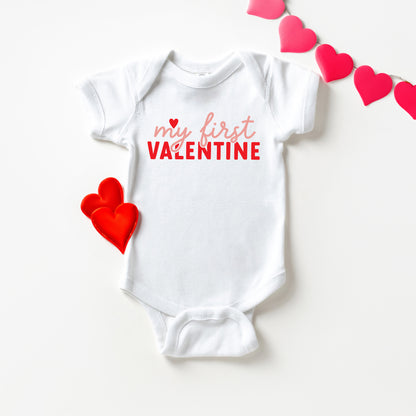 My First Valentine | Baby Graphic Short Sleeve Onesie