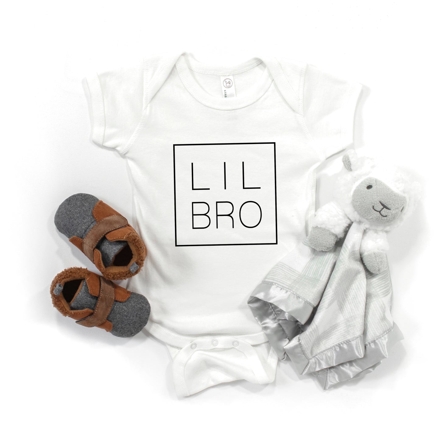 Lil Bro Square | Baby Graphic Short Sleeve Onesie