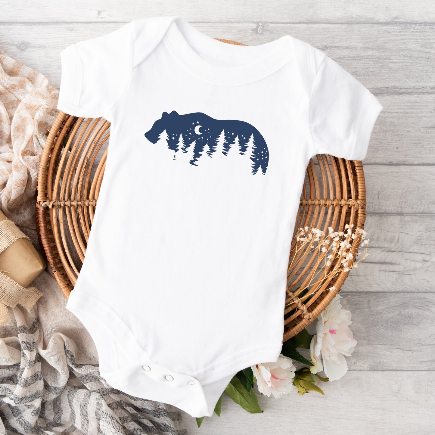 Bear Trees | Baby Graphic Short Sleeve Onesie