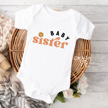 Boho Baby Sister | Baby Graphic Short Sleeve Onesie