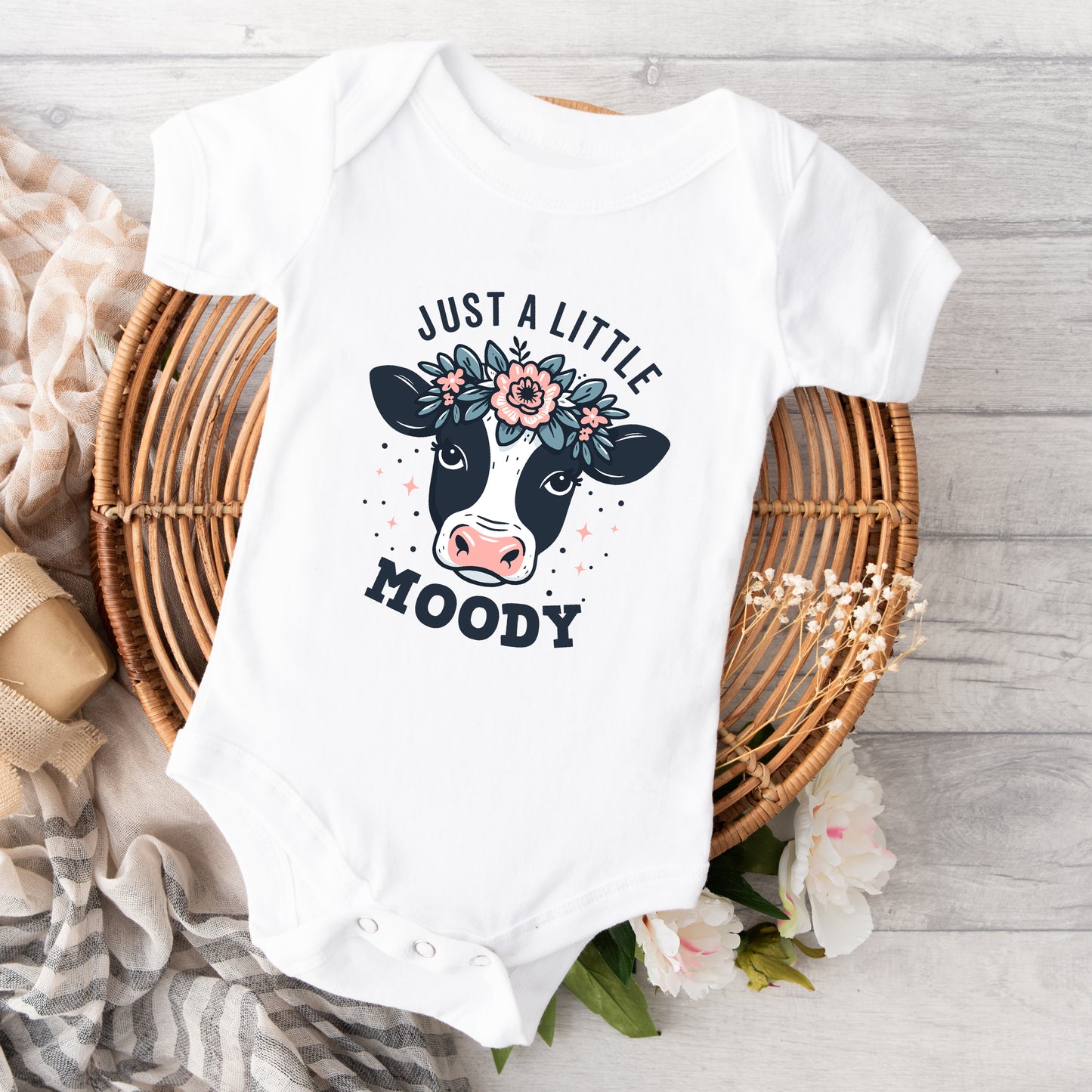 A Little Moody | Baby Graphic Short Sleeve Onesie