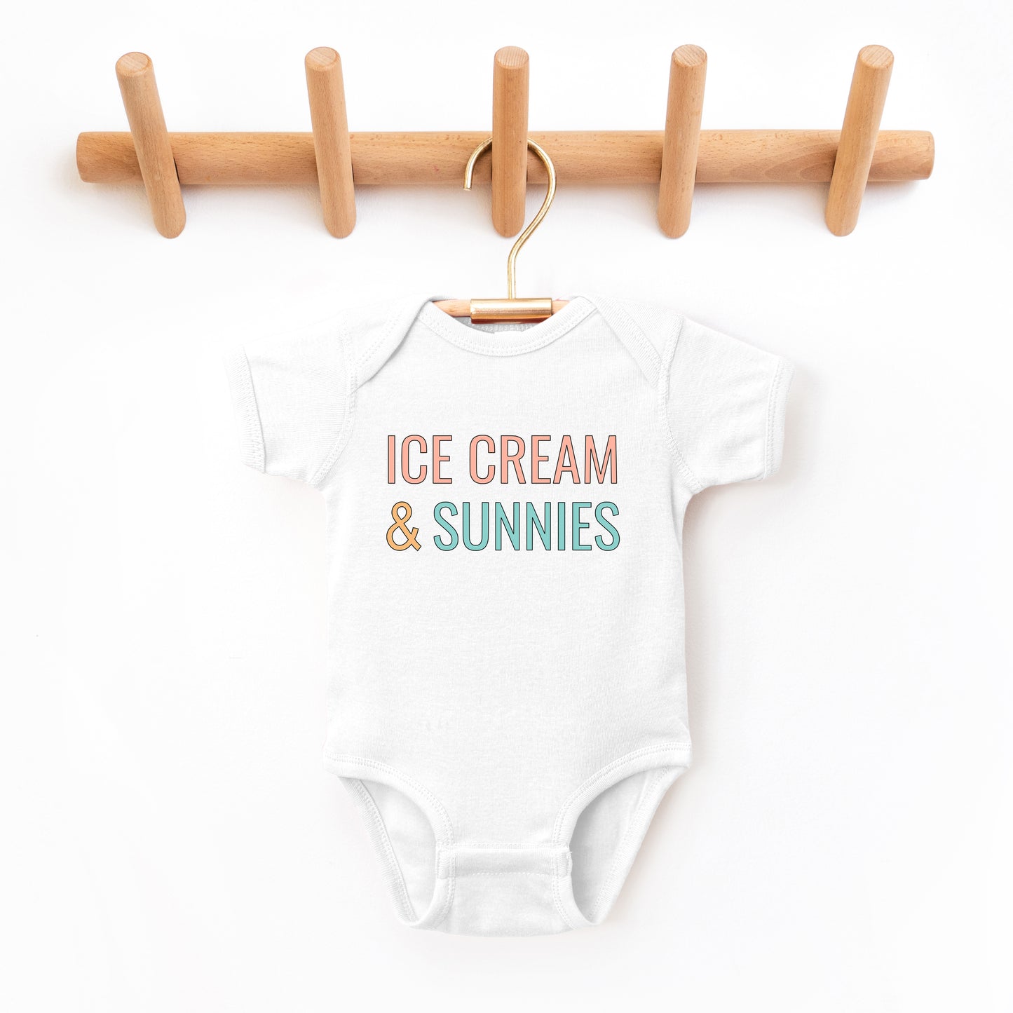 Ice Cream And Sunnies | Baby Graphic Short Sleeve Onesie