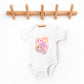 Colorful Checkered Smiley Face | Baby Graphic Short Sleeve Onesie