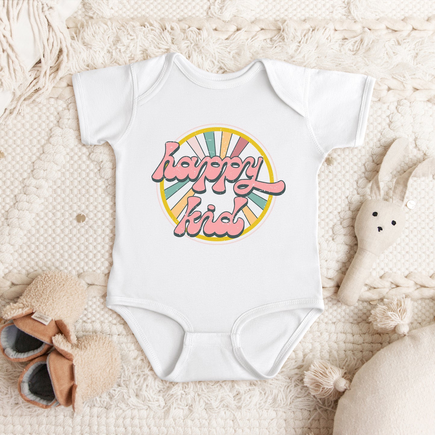 Happy Kid Rays | Baby Graphic Short Sleeve Onesie