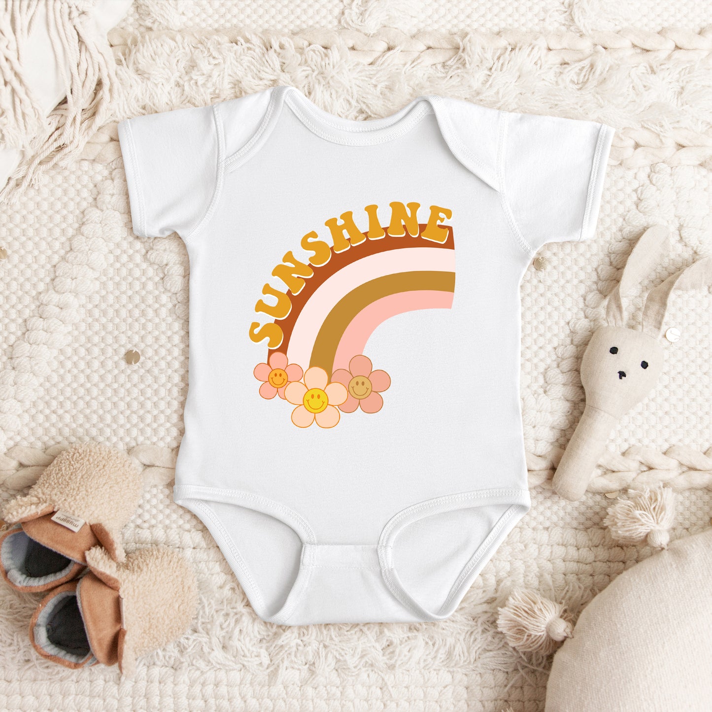 Sunshine Rainbow | Baby Graphic Short Sleeve Onesie