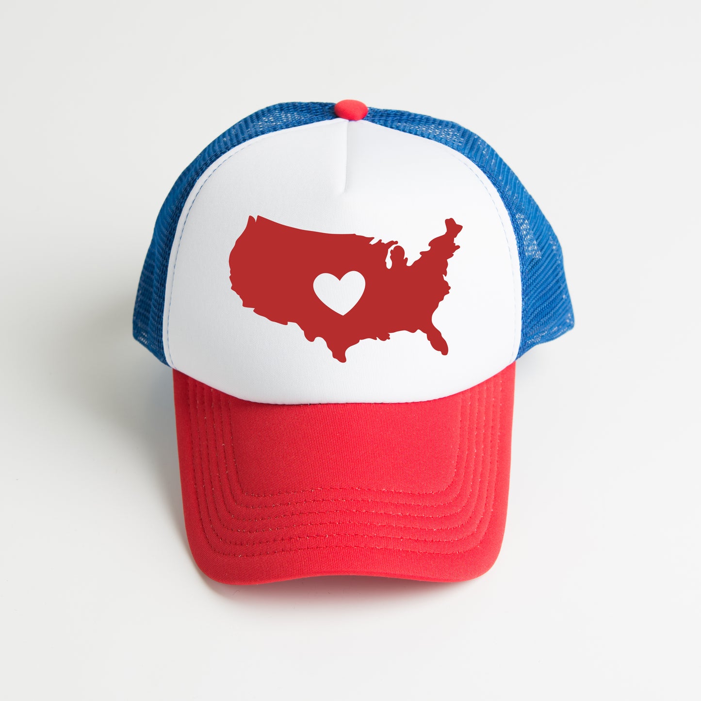 USA Heart Outline | Youth Foam Trucker Hat