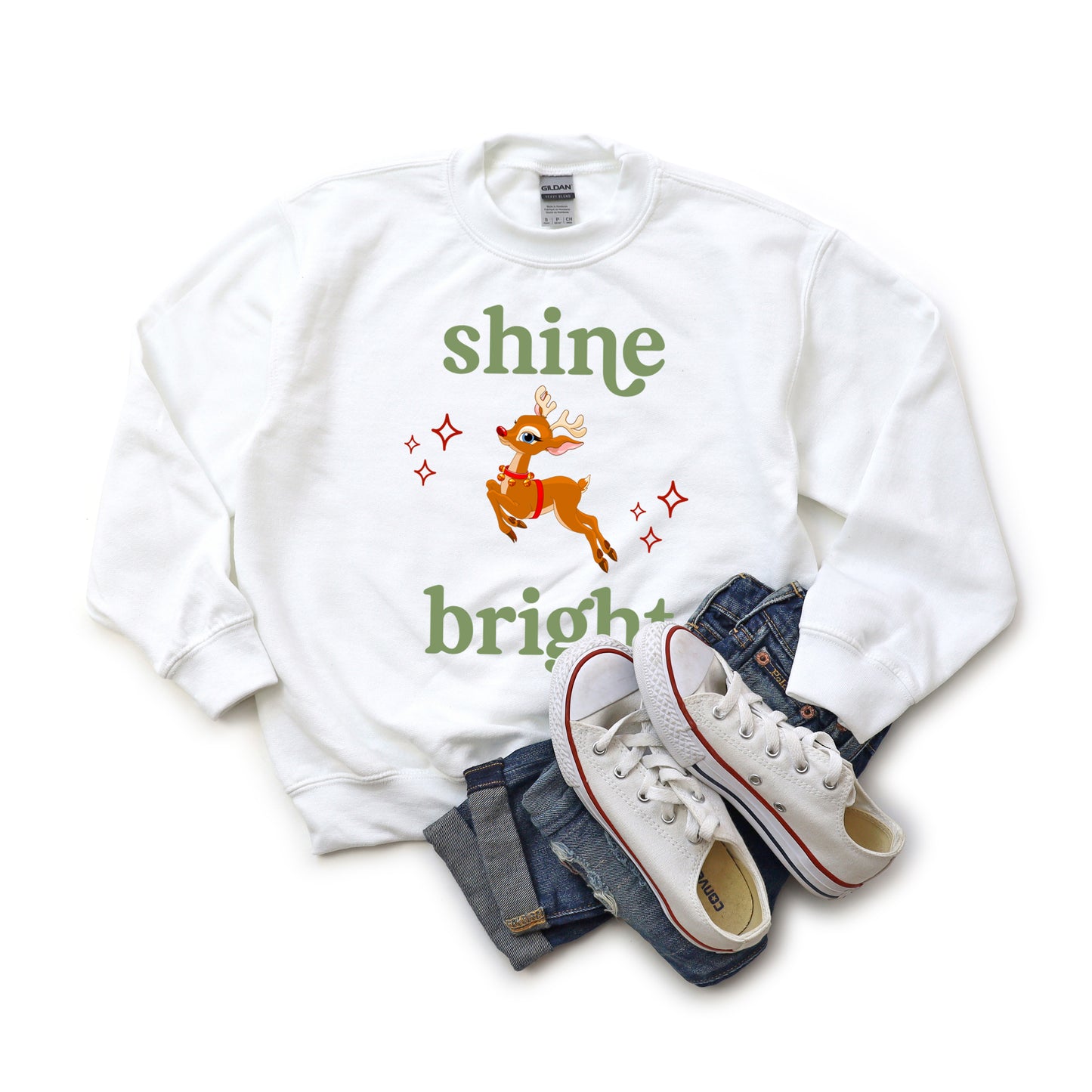 Shine Bright Deer | Youth Graphic Sweatshirt