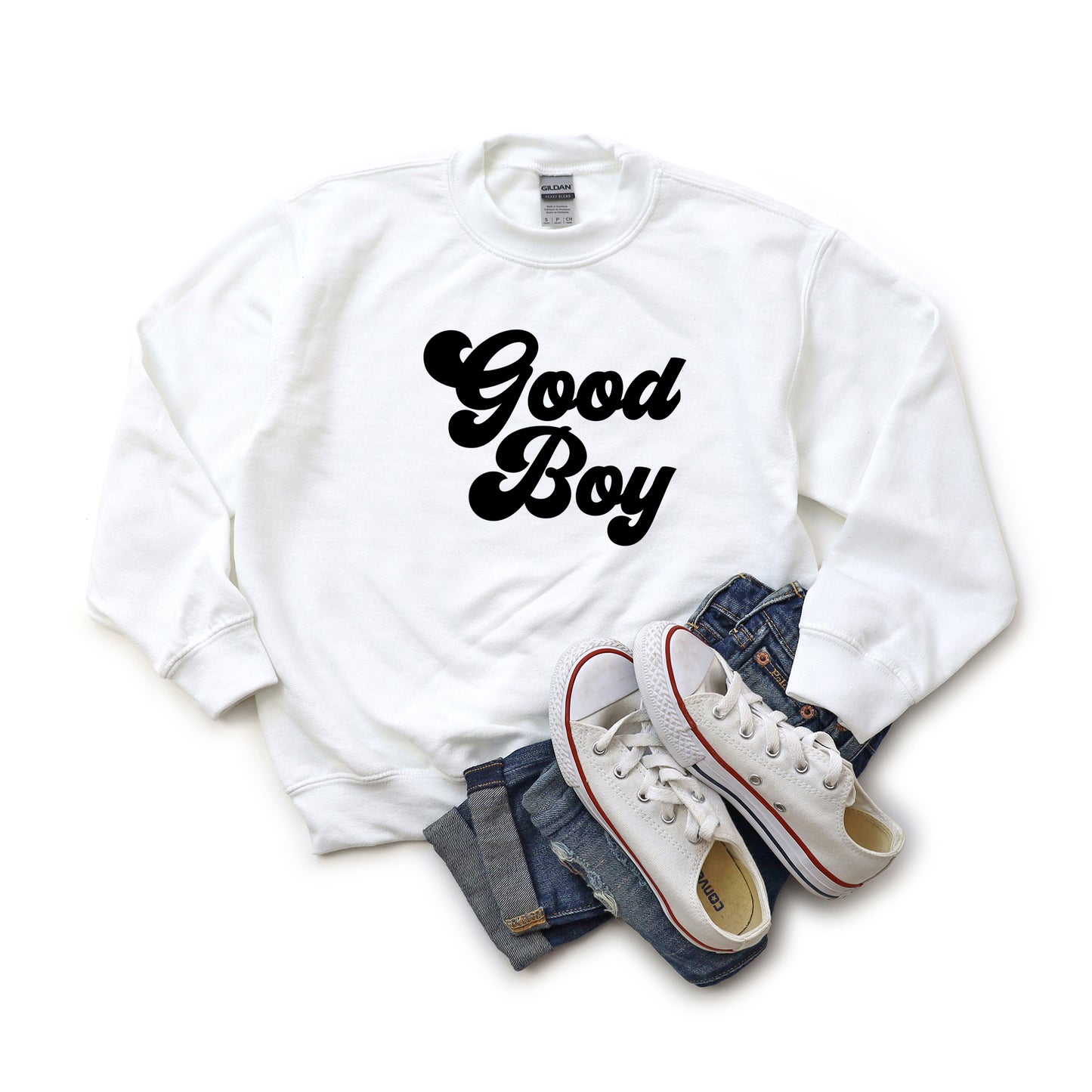 Good Boy Retro | Youth Graphic Sweatshirt