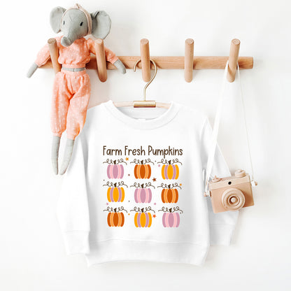 Farm Fresh Pumpkins Chart | Toddler Graphic Sweatshirt