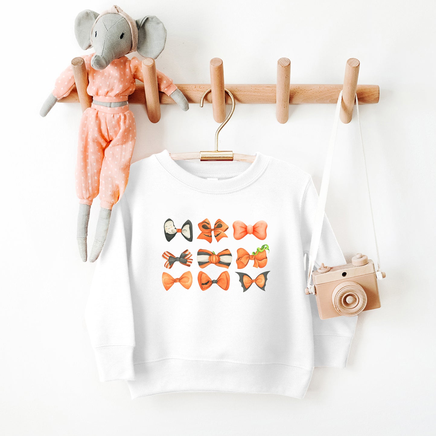 Coquette Girl Halloween Bow Chart | Toddler Graphic Sweatshirt