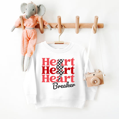 Heart Breaker Checkered Bolt | Toddler Graphic Sweatshirt