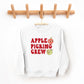 Cartoon Apple Picking Crew | Youth Graphic Sweatshirt