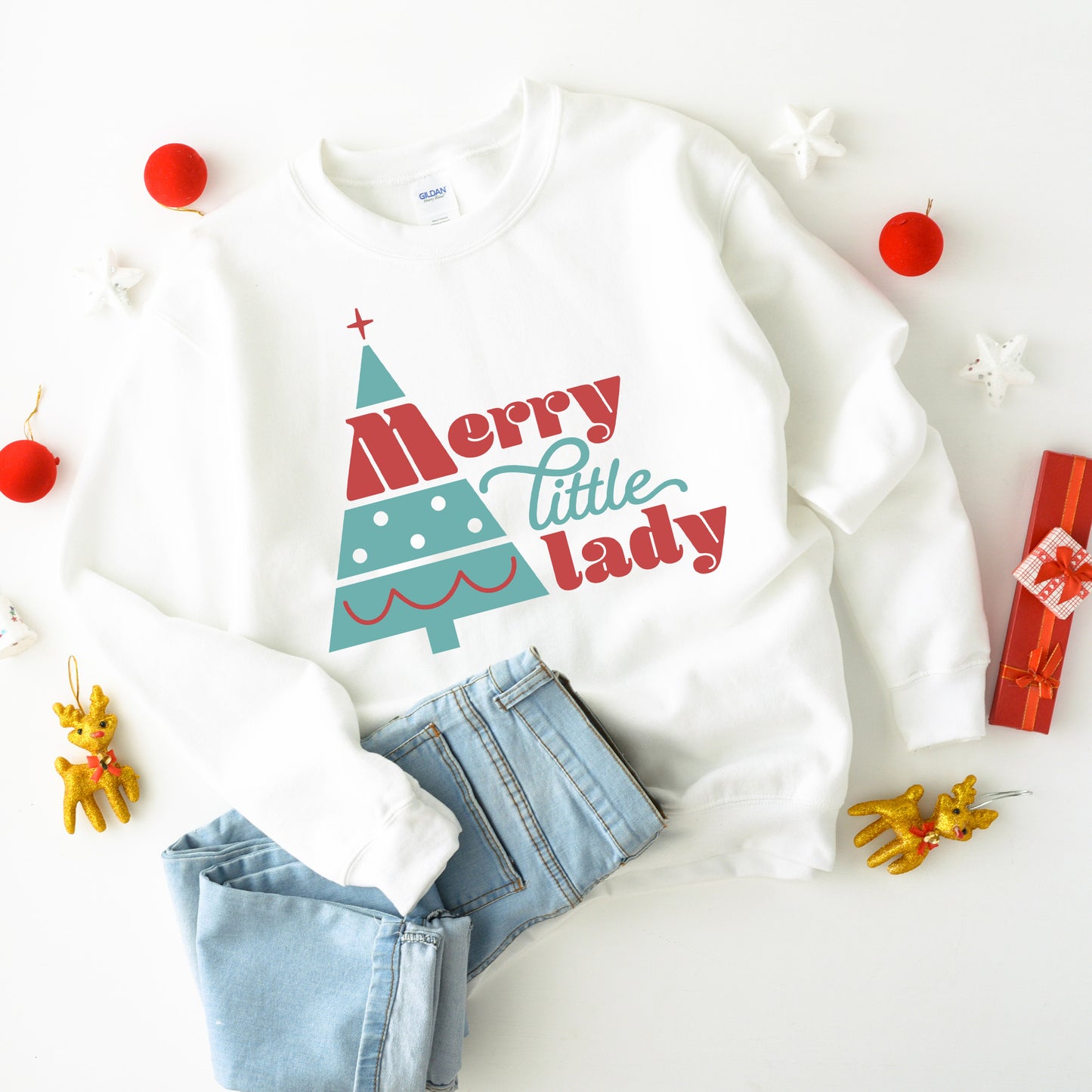 Merry Little Lady | Youth Graphic Sweatshirt