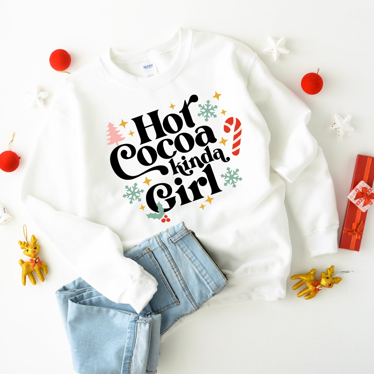 Hot Cocoa Kinda Girl | Youth Graphic Sweatshirt