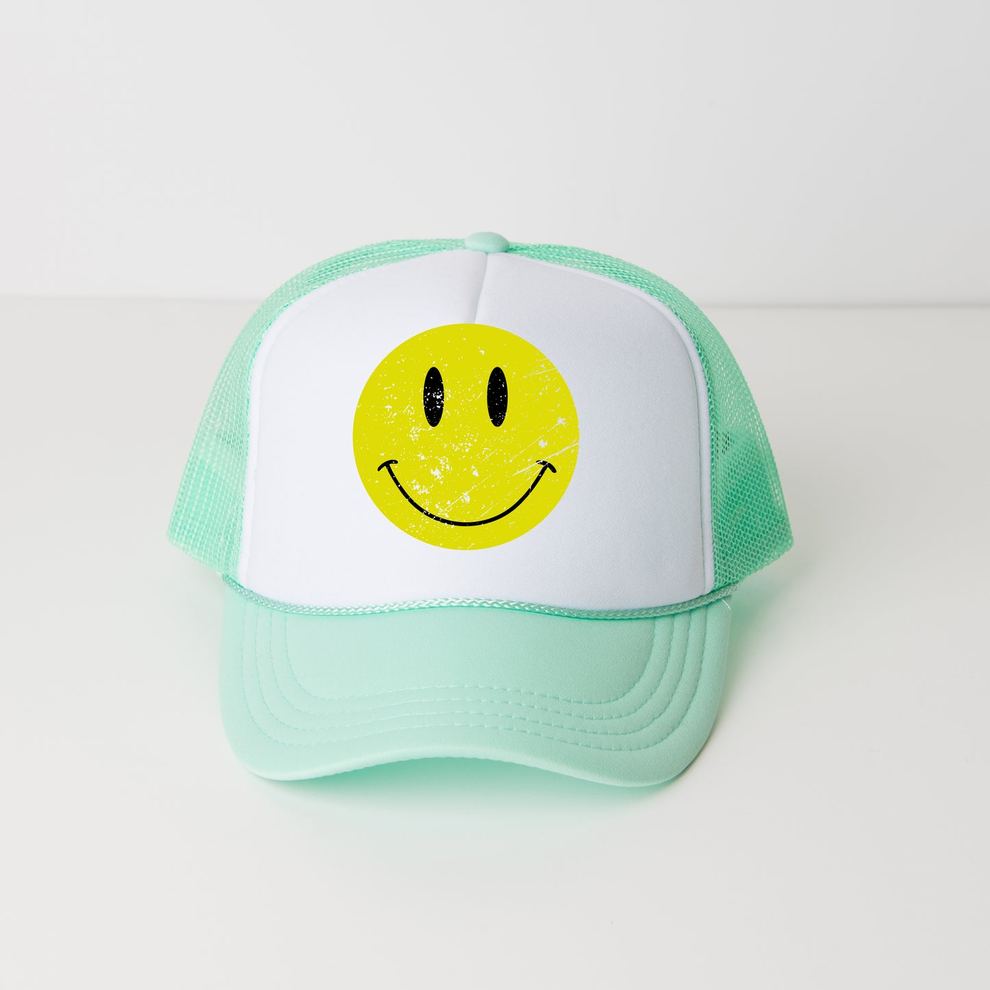 Distressed Smiley Face | Youth Foam Trucker Hat