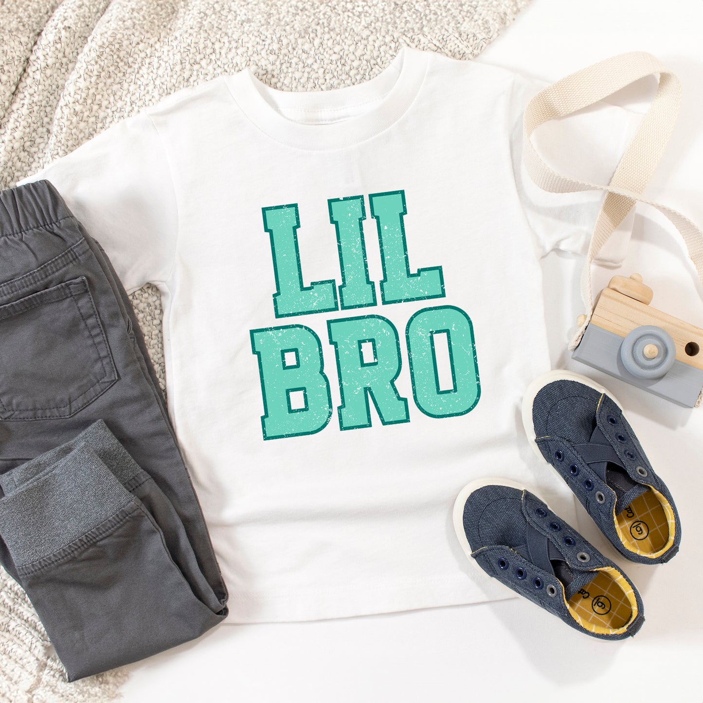 Lil Bro Distressed | Toddler Graphic Short Sleeve Tee