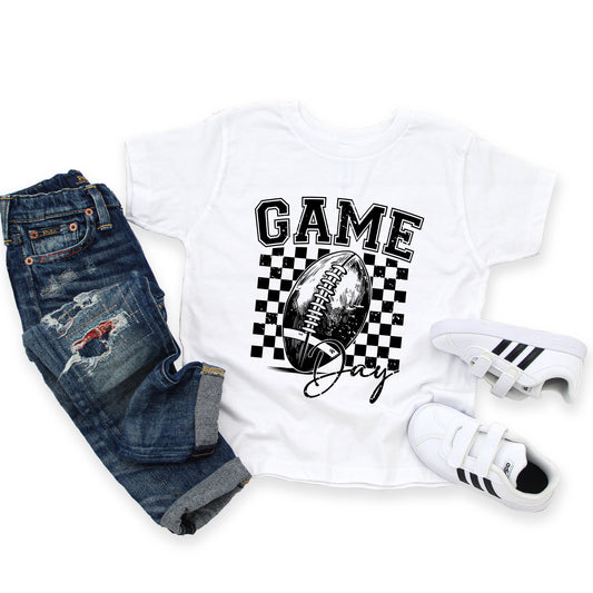 Retro Football Game Day | Toddler Graphic Short Sleeve Tee