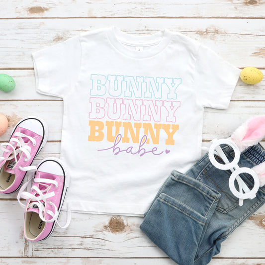 Bunny Babe Cursive | Toddler Graphic Short Sleeve Tee