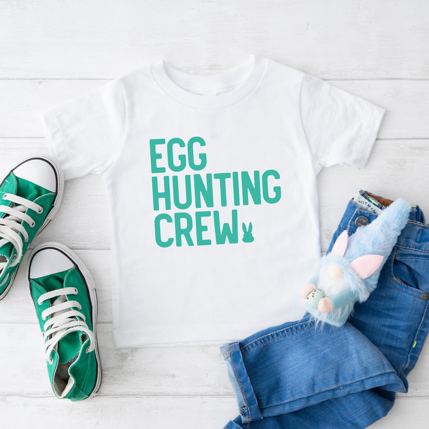 Egg Hunting Crew Bunny| Toddler Graphic Short Sleeve Tee