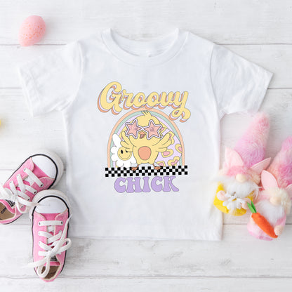 Groovy Easter Chick | Youth Graphic Short Sleeve Tee