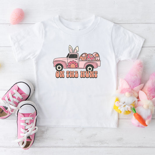 On The Hunt Truck Pink | Toddler Graphic Short Sleeve Tee