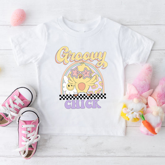 Groovy Easter Chick | Toddler Graphic Short Sleeve Tee