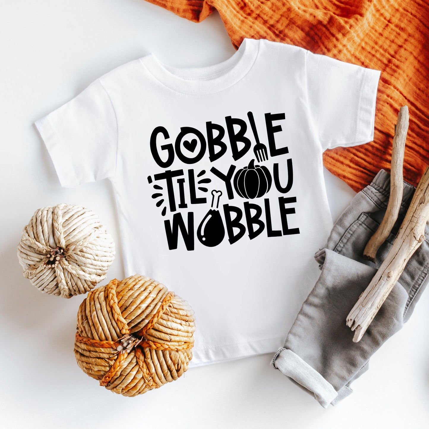 Kids Gobble Til You Wobble | Youth Graphic Short Sleeve Tee
