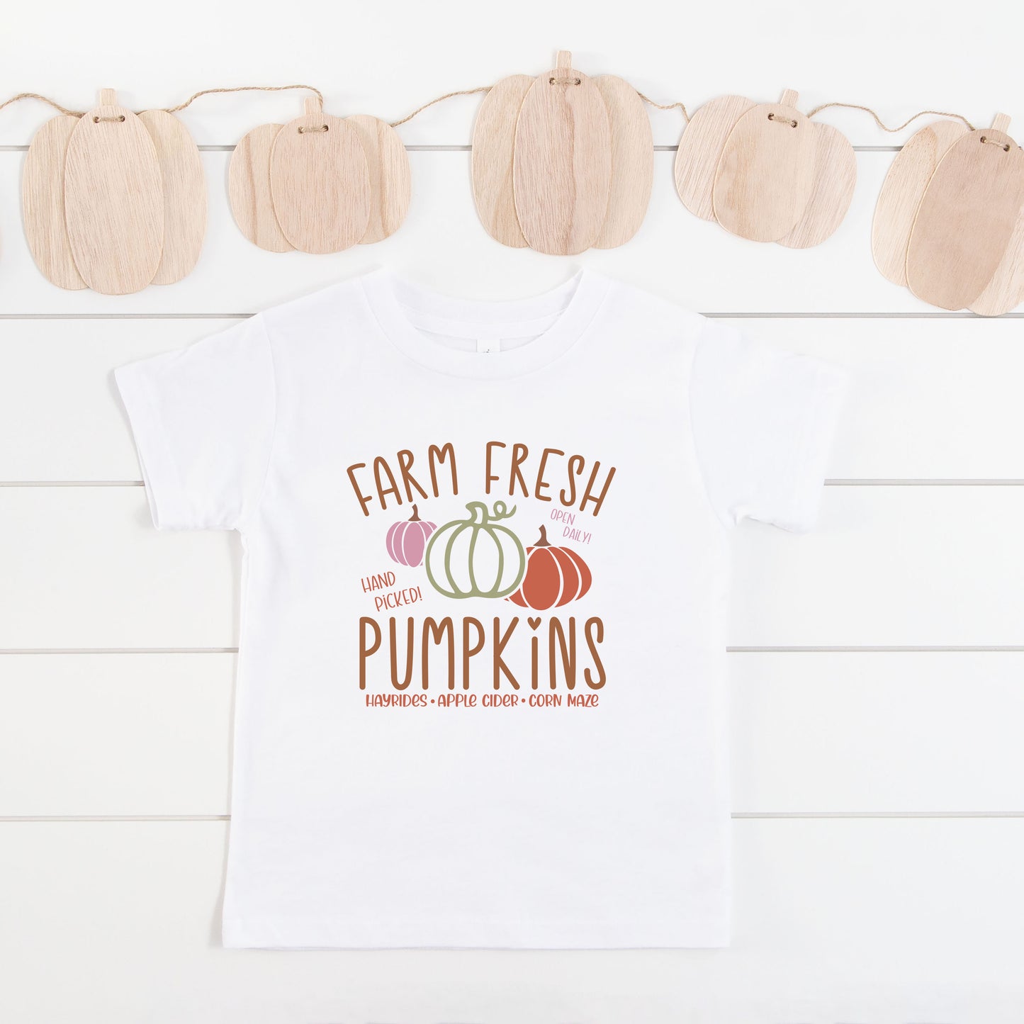 Colorful Farm Fresh Pumpkins | Youth Graphic Short Sleeve Tee