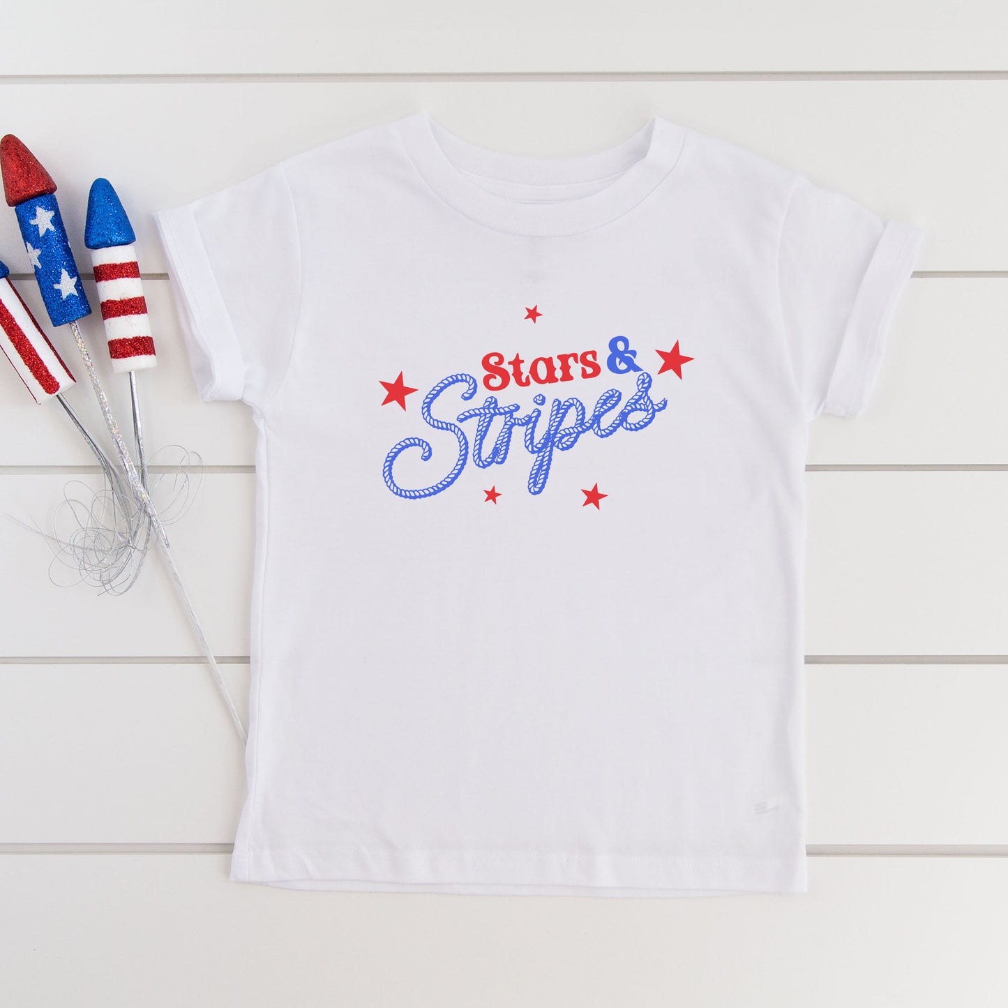 Western Stars And Stripes | Toddler Graphic Short Sleeve Tee