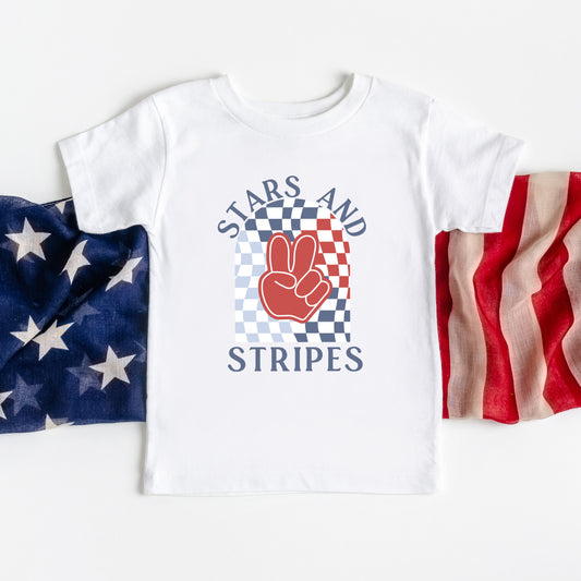 Stars And Stripes Peace | Toddler Graphic Short Sleeve Tee