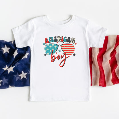 American Boy Sunglasses | Toddler Graphic Short Sleeve Tee