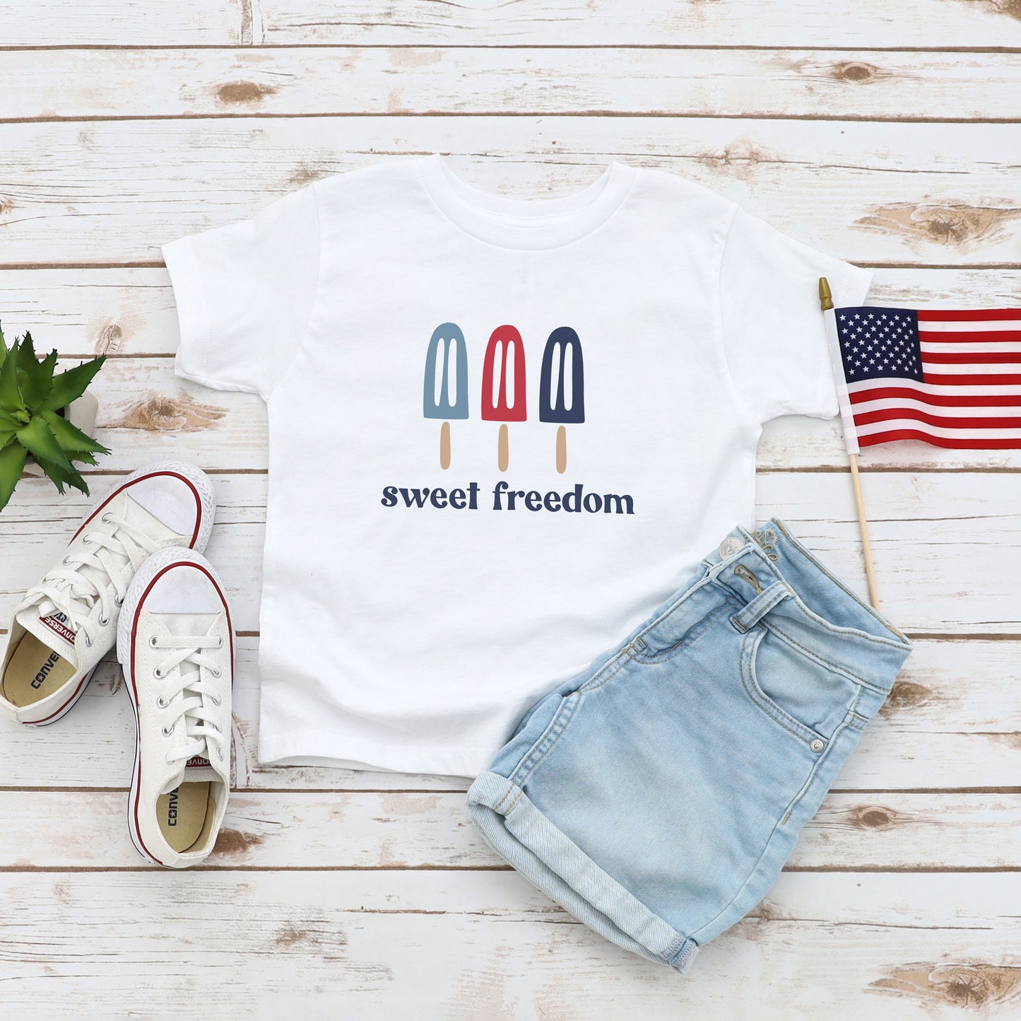 Sweet Freedom Popsicles | Toddler Graphic Short Sleeve Tee