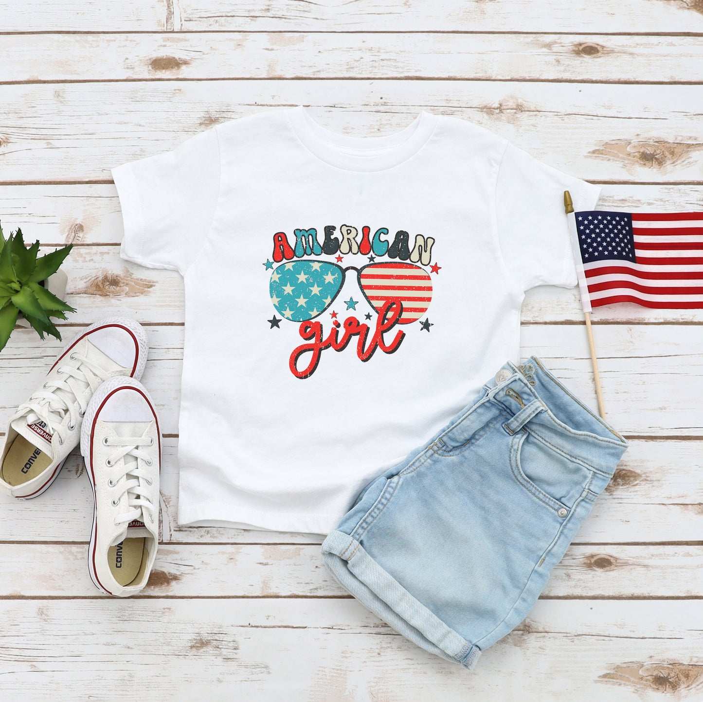 American Girl Sunglasses | Youth Graphic Short Sleeve Tee