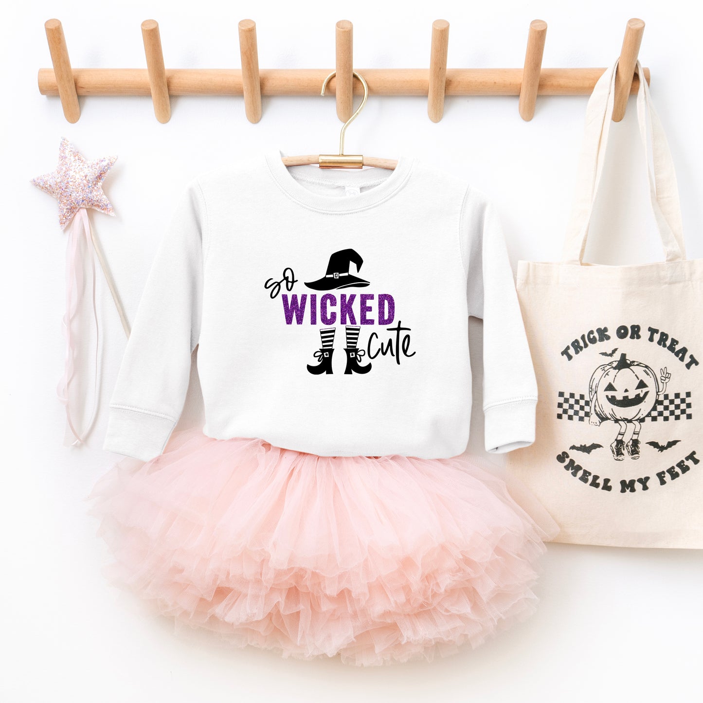 So Wicked Cute Glitter | Toddler Graphic Sweatshirt