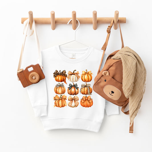 Coquette Fall Pumpkin Chart | Toddler Graphic Sweatshirt