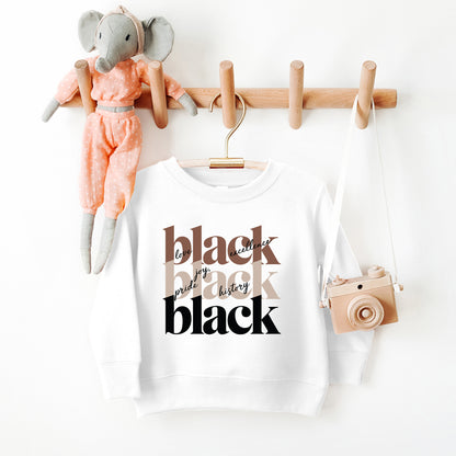 Black History Stacked | Toddler Graphic Sweatshirt